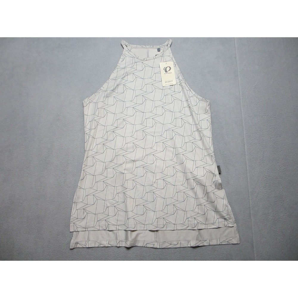 Pearl Izumi Scape Tank Women L Gray NEW Geometric Cycling Performance Top